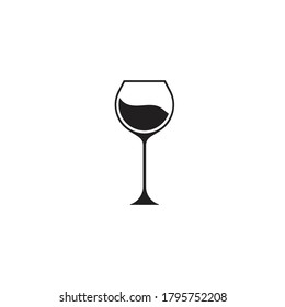 wine glass icon vector illustration template