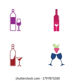 wine glass icon vector illustration template