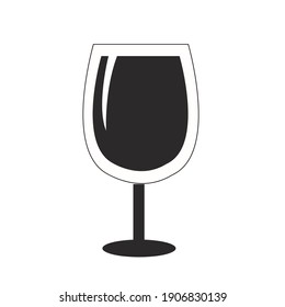 Wine glass icon - Vector illustration