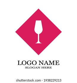 wine glass icon vector illustration template