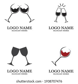 wine glass icon vector illustration template