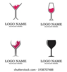 wine glass icon vector illustration template