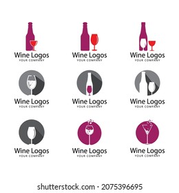 wine glass icon vector illustration template
