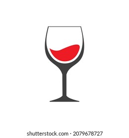 Wine glass icon vector illustration sign