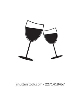 wine glass icon vector illustration symbol