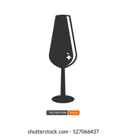 Wine glass icon Vector.  Vector Illustration. eps.10