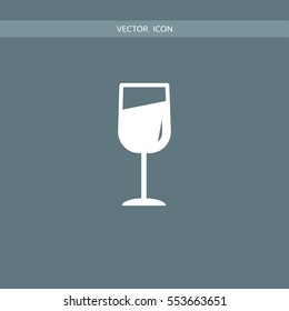wine glass icon vector illustration, can be used for web and mobile design