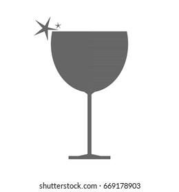 Wine glass icon. Vector illustration.