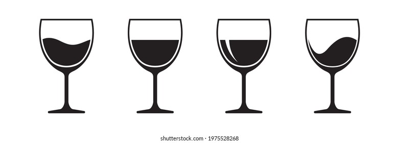 Wine glass icon vector isolated