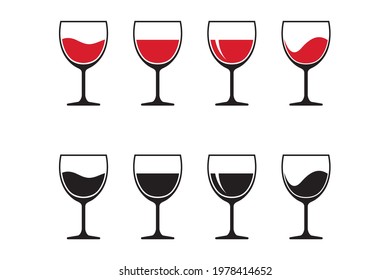 Wine glass icon vector isolated