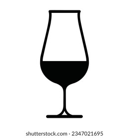 Wine glass icon vector isolated on white background