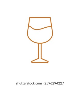 Wine glass icon vector isolated sign symbol design