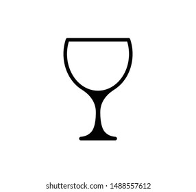 Wine glass icon vector logo template flat trendy
