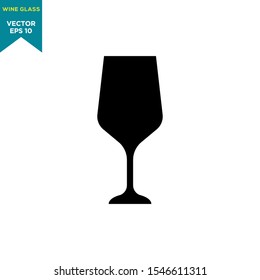 wine glass icon vector logo template