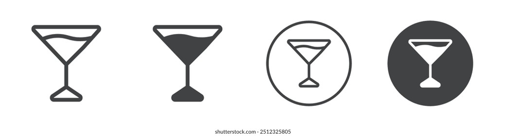 Weinglas Symbol Vektorlogo Umriss