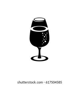Wine in the glass icon. Vector logo illustration isolated sign symbol