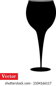 Wine glass Icon Vector on white background..eps