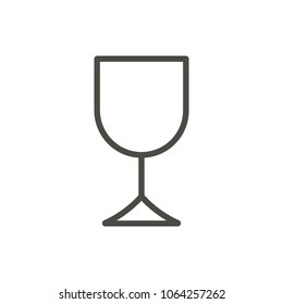 Wine glass icon vector. Outline drink, line alcohol symbol. Trendy flat ui sign design. Thin linear graphic pictogram for web site, mobile application. Logo illustration.