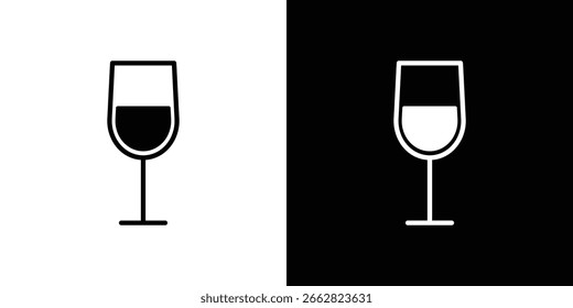 Gráficos escalables del Vector del icono del vaso de vino