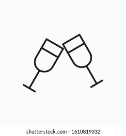 wine glass icon vector sign symbol isolated