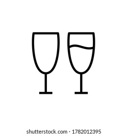 wine glass icon vector sign symbol
