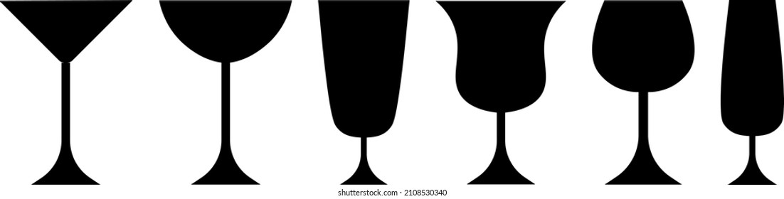 Símbolo de diseño simple vector de icono de vidrio de vino. iluminación vectorial
