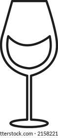Wine Glass Icon Vector Simple Design line art.eps
