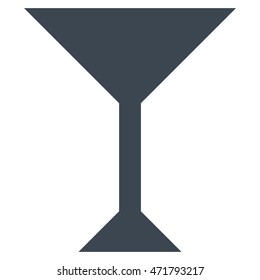 Wine Glass icon. Vector style is flat iconic symbol, smooth blue color, white background.