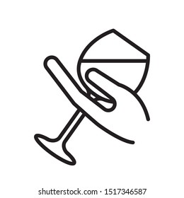 wine glass icon vector symbol template