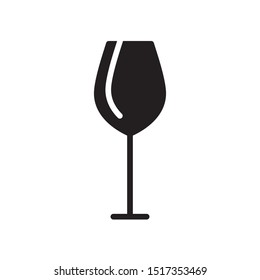 wine glass icon vector symbol template
