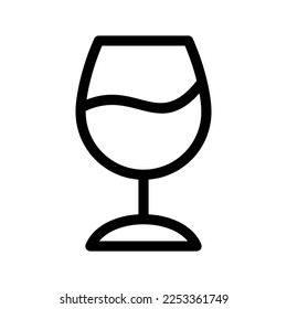 Wine Glass Icon Vector Symbol Design Illustration