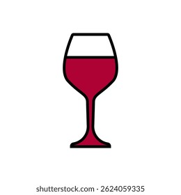 wine glass icon vector in trendy