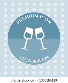 Wine Glass Icon for Web, Applications, Software & Graphic Designs.