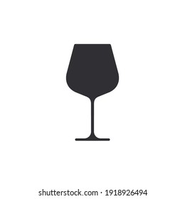 Wine glass icon. Wineglass. Flask template. Jar icon. Wine flask. Cup sign. Glass stencil. Glass silhouette. Logo template. Glass container. Shape for 3d modeling. Cognac flask. Champagne wineglass.