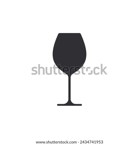 Wine glass icon. Wineglass. Flask template. Jar icon. Wine flask. Cup sign. Glass stencil. Glass silhouette. Logo template. Glass container. Shape for 3d modeling. Cognac flask. Champagne wineglass.