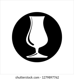 Wine Glass Icon, Wineglass Icon, Glassware Icon Vector Art Illustration