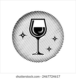 Wine Glass Icon, Wineglass Icon, Glassware Icon, Glass For Drinking Tasting Wine Vector Art Illustration