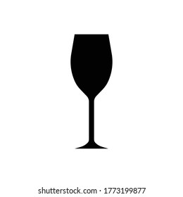 Wine glass icon.flat vector graphic in white background