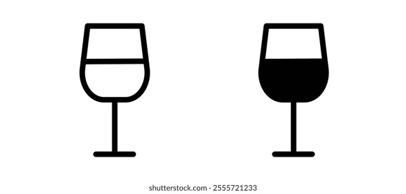 Wine glass icons for web ui designs