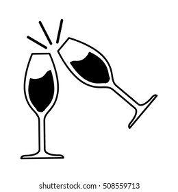 wine glass isolated icon vector illustration design