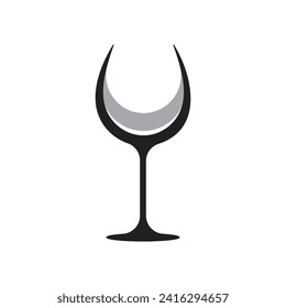wine  glass juice logo vector icon illustration design