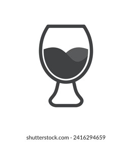 wine  glass juice logo vector icon illustration design