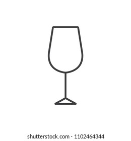 Wine glass line icon.