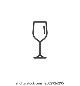 Wine Glass line icon. linear style sign for mobile concept and web design. Classic wine glass outline vector icon. Symbol, logo illustration. Vector graphics