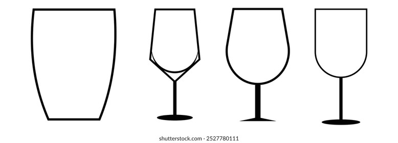 wine glass line icon vector illustration on white background eps 10.