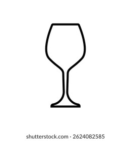 wine glass line icon vector in trendy