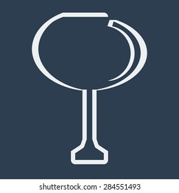 Wine Glass from the Lines.Vector illustration