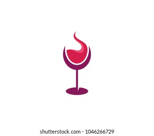 Wine Glass Logo Stock Vector (Royalty Free) 1046266729 | Shutterstock