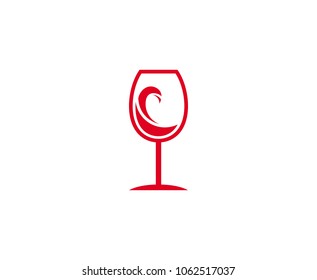 Wine glass logo 