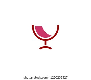 Wine glass logo 